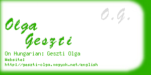 olga geszti business card